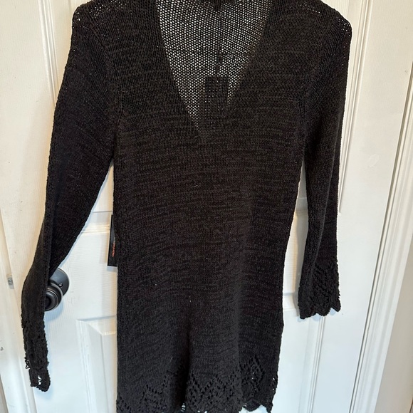 BCBGMaxAzaria Black Knit Cardigan sz L - Picture 6 of 9